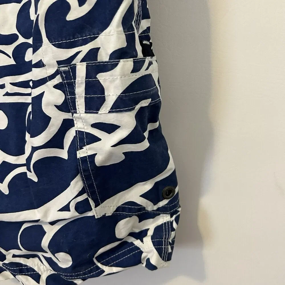 MEN'S SWIM TRUNKS: J.Crew The Original Longboard Solid Navy Surf Board Shorts 34
